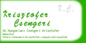 krisztofer csengeri business card